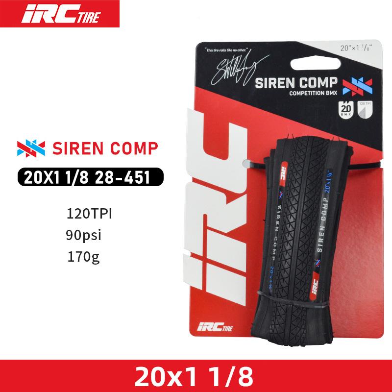 Japan Original IRC SIREN COMP BMX Bicycle Fold Tire 20x1 1/8 20x1 3/8 20x1.50/1.75/1.90 Small Wheel Bike 406/451 Tire 20x1 1-8 Black