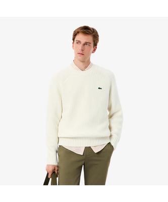 LACOSTE Men'S Rib Knit Crew Neck Sweater Ah3142-55N Xfj