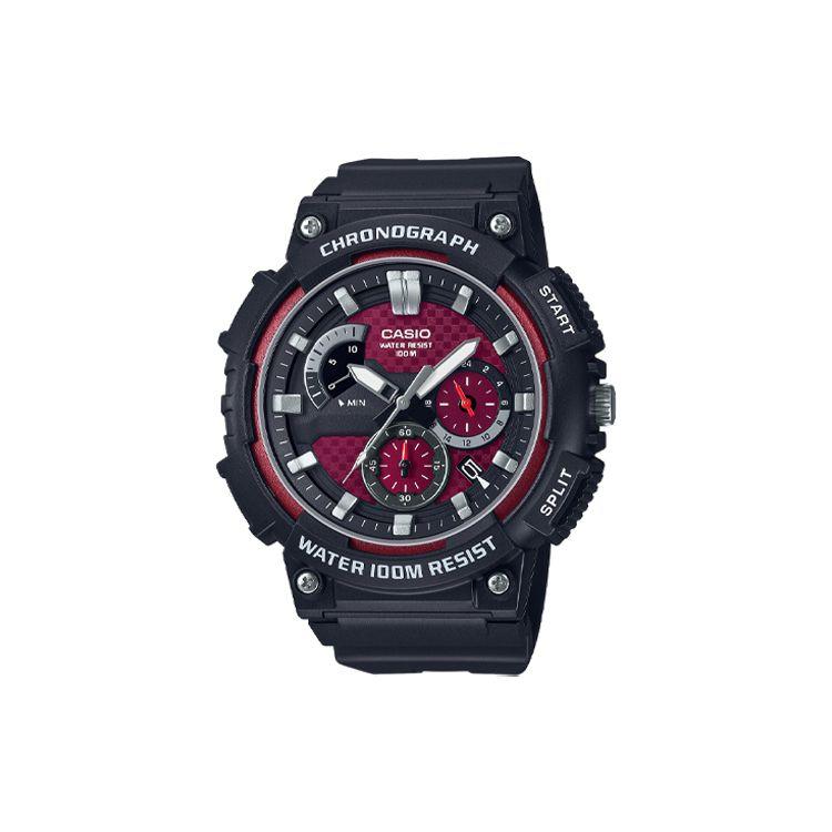 Casio 100M Waterproof Quartz Watch Resin Strap Unisex Watches Red MCW-200H-4A Regular Watch Box,Red Watch Dial