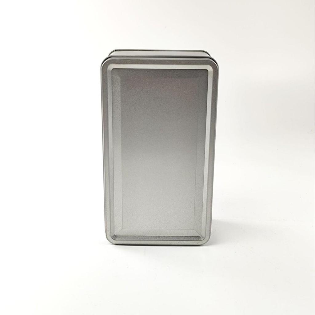 Rectangular Buckled Tin Cookie & Candy Box with Flip-Top Lid