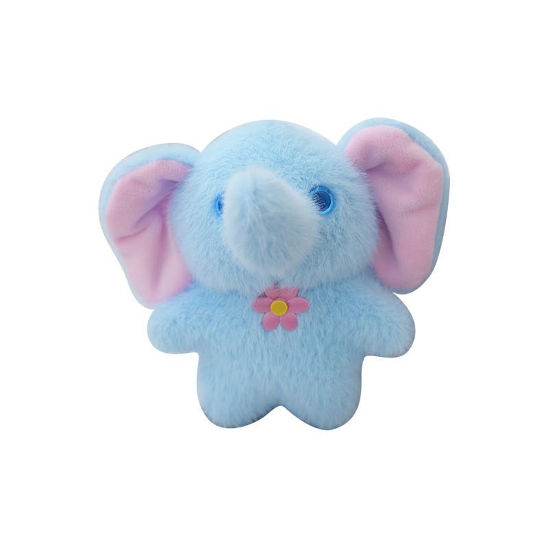 Adorable Plush Elephant Keychain Toy Soft Stuffed Animal Cute Keyring Gift