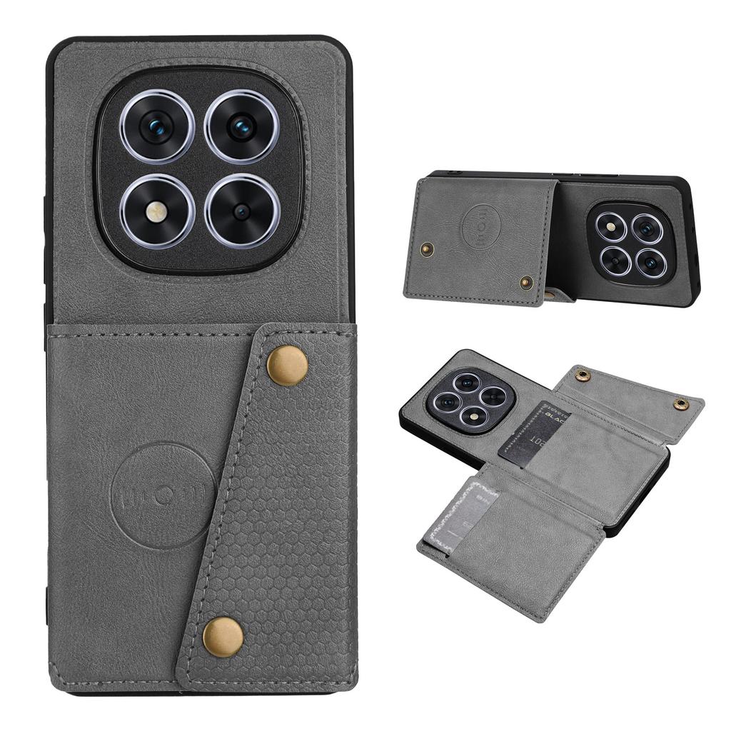 Für Xiaomi Redmi Note 15 Pro 5G (Global) Hülle mit Kartenfächern Ständer Leder + TPU Handyhülle