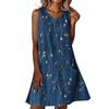 Summer Dresses For Women Loose Beach Vacation Casual Sleeveless V-neck  Sundresses With Pockets Tank Dress