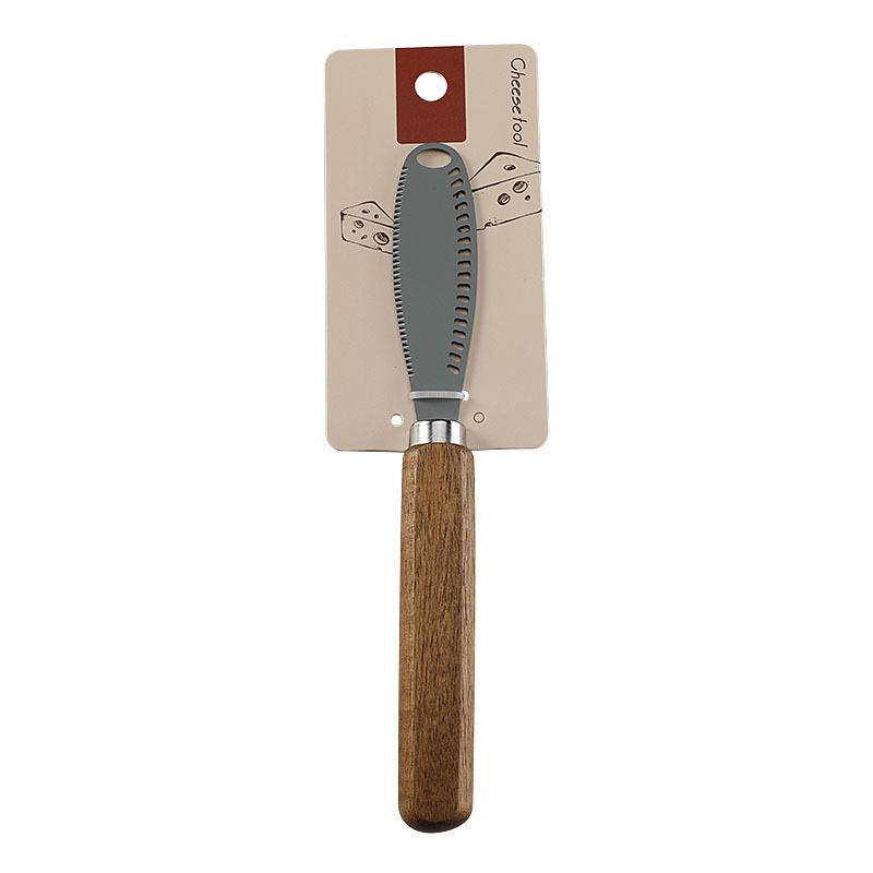 Stainless Steel Cheese and Butter Knife Set with Acacia Wood Handles - Includes Western Dinner Knives and Forks