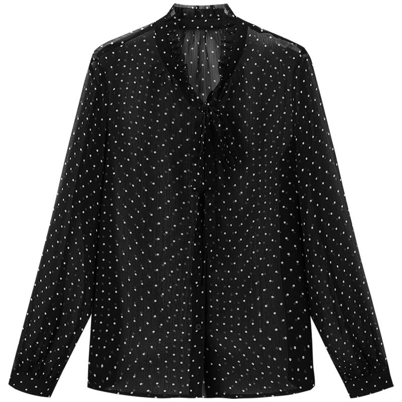 EICHITOO Women's Polka Dot Chiffon Blouse