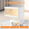 Home Bliss Storage Box with Lid, Stackable, Foldable, Front-Opening Magnetic Door with Casters, Multifunctional, Easy Assembly, Transparent, Stylish,
