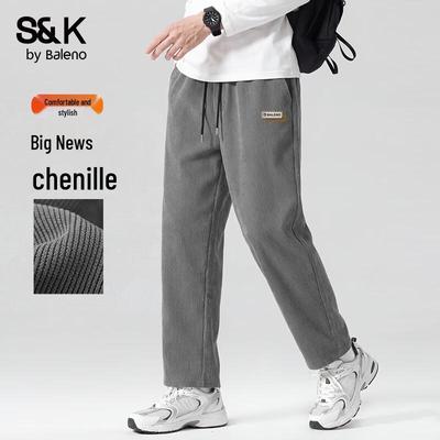 Baleno Men's Chenille Straight Fit Casual Pants