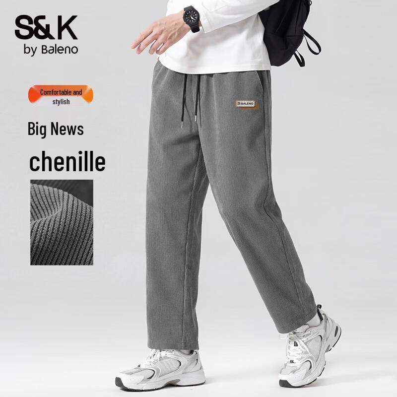 Baleno Men s Chenille Straight Fit Casual Pants 2XL