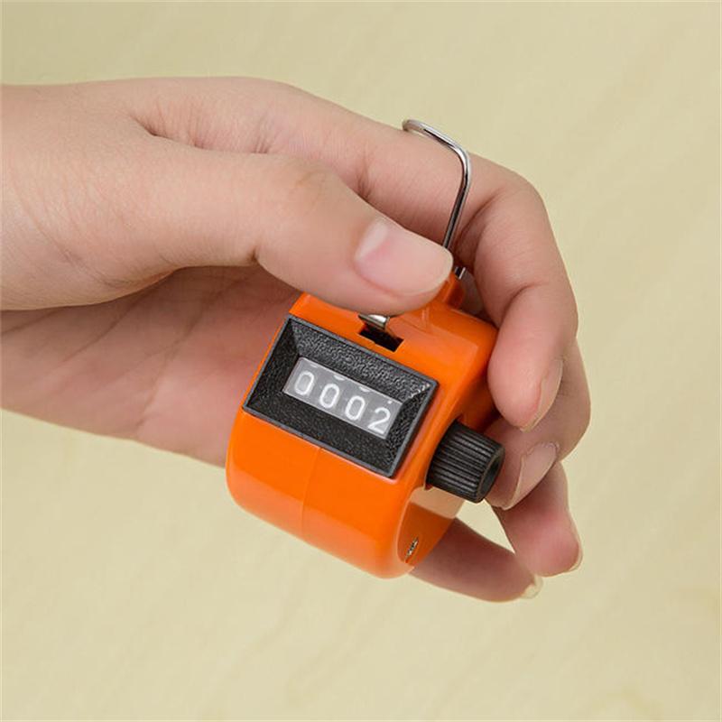 1PC Handheld 4-Digit Mechanical Manual Tally Counter Digital Palm Clicker for Business And Office Use Number Counting Tool