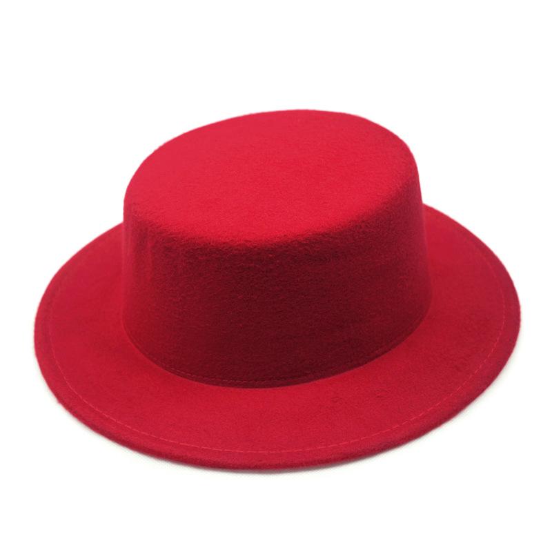 Unisex Retro Flat Brim Jazz Fedora - Autumn/Winter Wide Brim Hat for Street Style & Sunshade