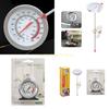Stainless Steel Kitchen Thermometer with Long Probe Dial Thermometer Frothing Top Sale
