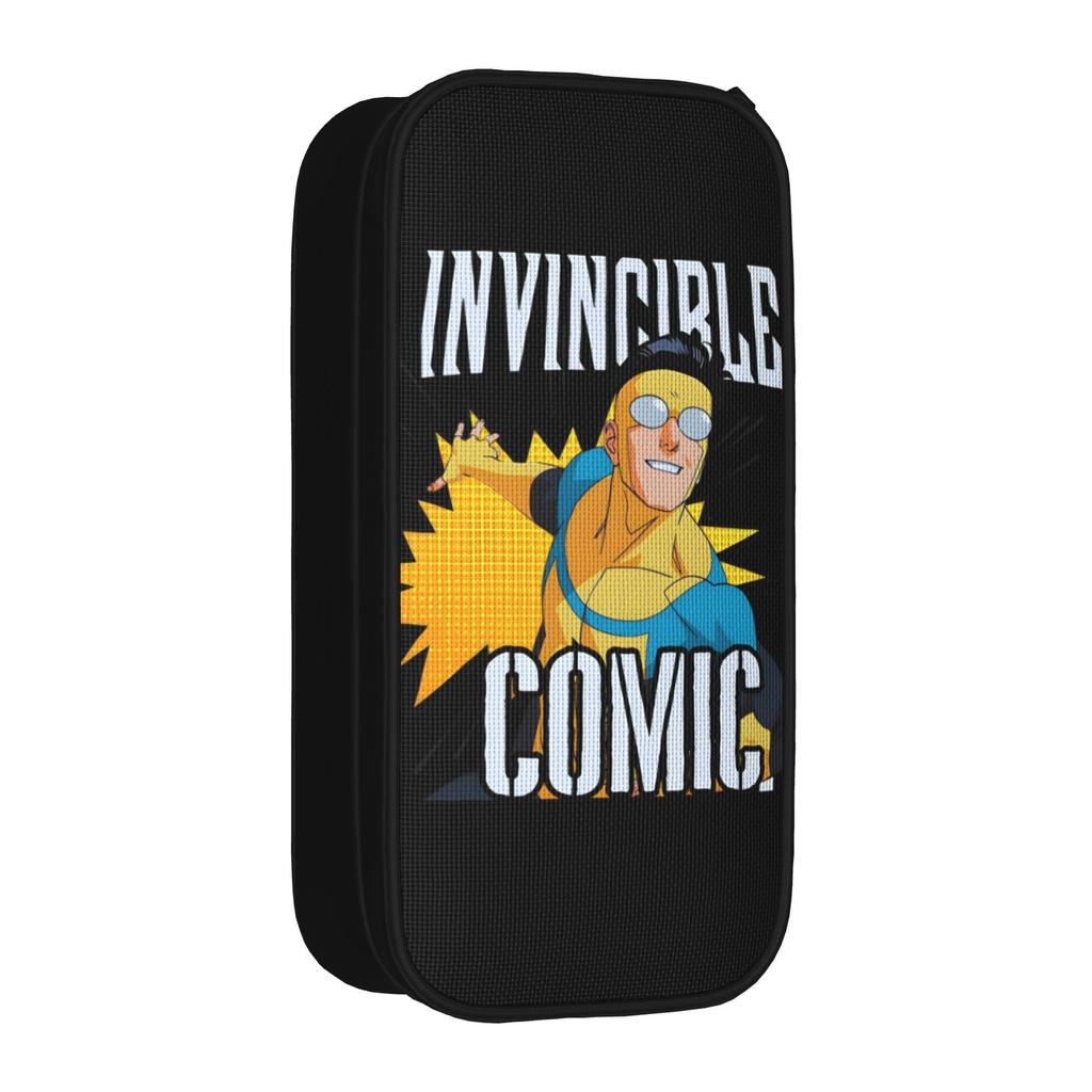 Creative Cartoon Invincible Hero Comic Pencil Cases Pencilcases Pen Holder Big Capacity Bag Students School Gift Stationery