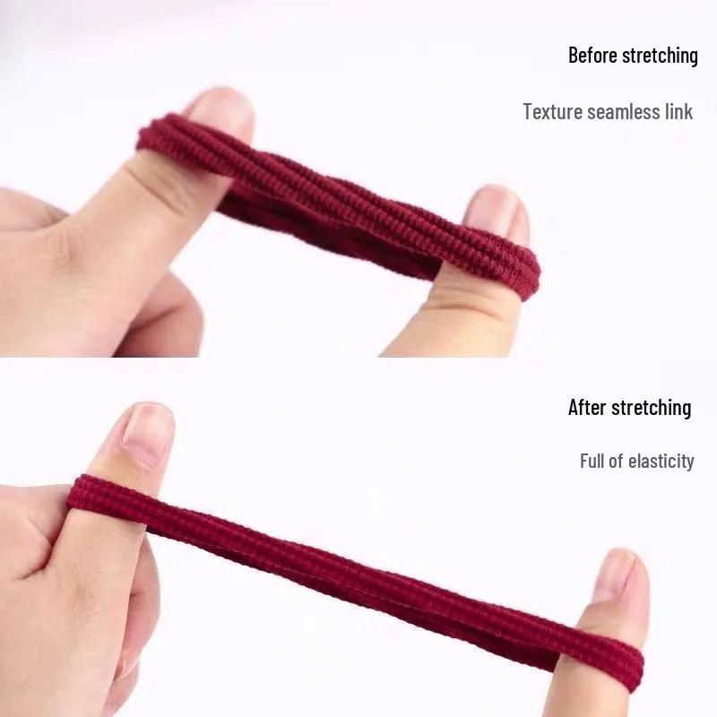 Seamless High Elastic Hair Tie: Thick, Simple Korean-Style Hair Band for Adults