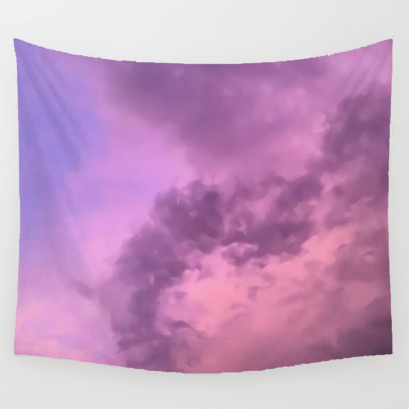 

Мелодичные облака художественный гобелен настенный художник живое покрывало пляжное полотенце хиппи спальня украшение комнаты в общежитии 100x75cm