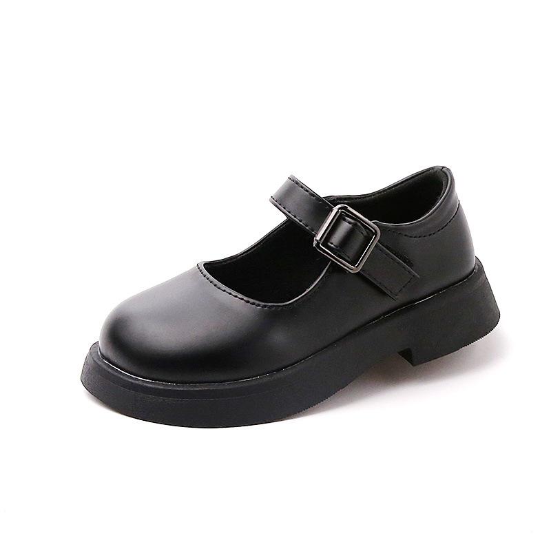 New Kid Sandals Summer Fashion Simple Leather Shoe Retro Anti Slip Soft Princess Shoes Mary Jane Lightweight Elegant Girl Shoes