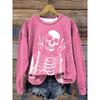 Women's casual sweatshirt, long sleeves, crew neck design, fashionable print