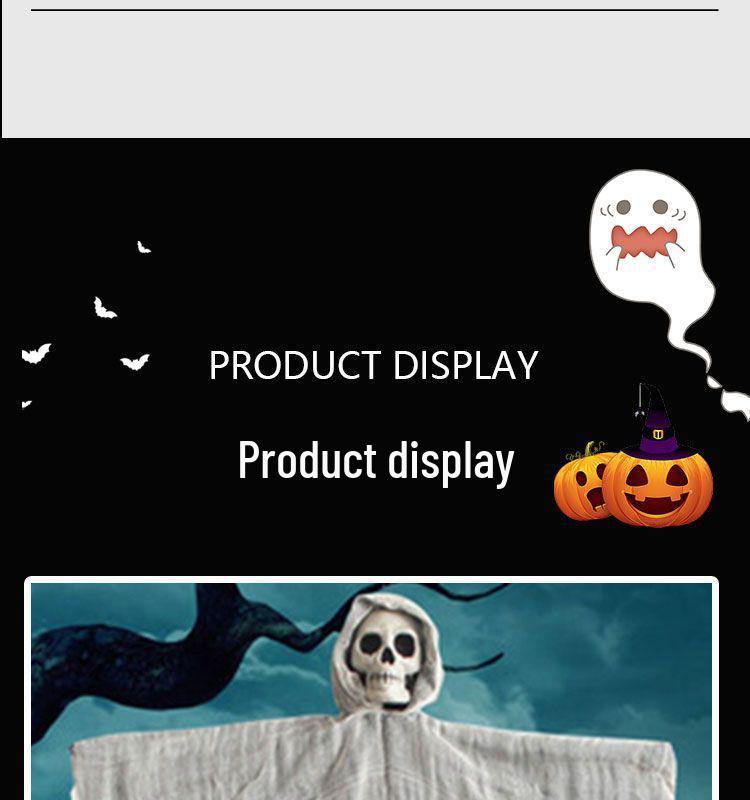 Halloweenské lebky gázové duchové závěsné ozdoby pro dekoraci strašidelného domu