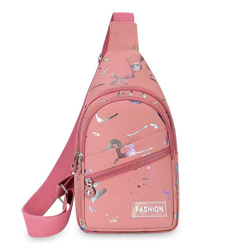 Mini Brusttasche für Damen Mode Print Crossbody Sling Rucksack Leichte Lässige Umhängetasche Große Kapazität Reise Tagesrucksack