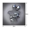3d Wall Art Canvas  Painting Abstract Metal Figure Statue Embracing Art Poster Modern Style Office