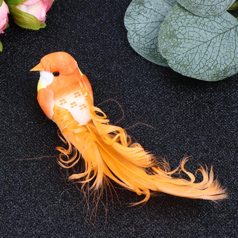 1Pc Random Simulation Swallow Tail Bird Clip Handmade Bird Plant-decorated Artificial Bird Handicrafts For Ornament