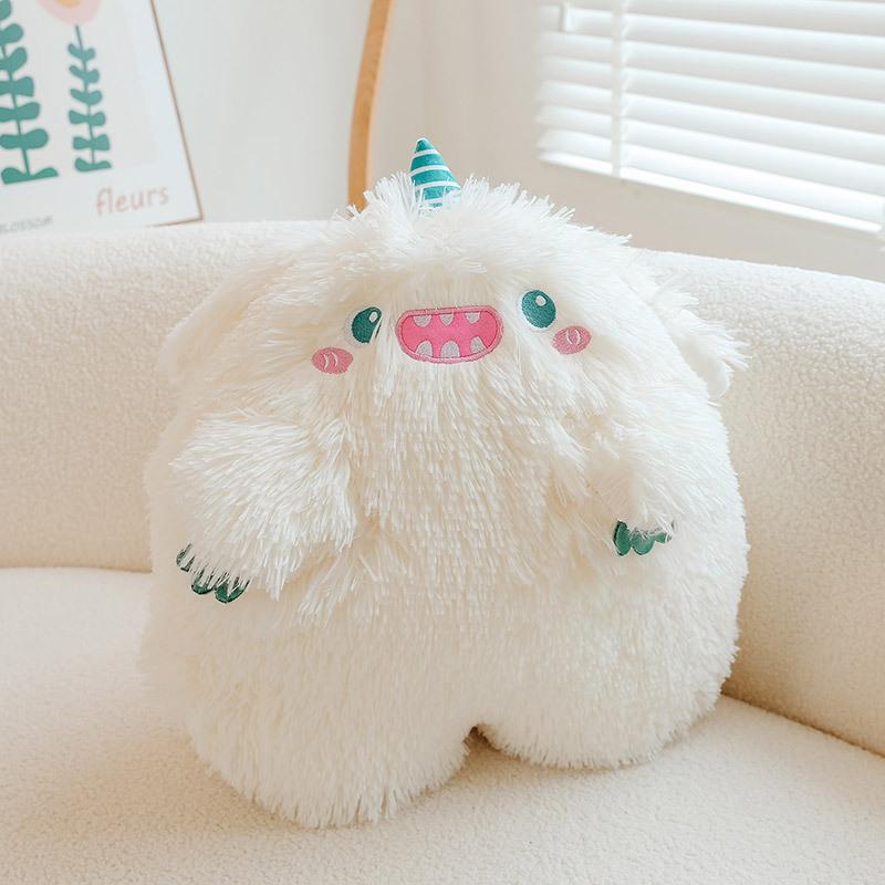 Little Monster Doll Plush Toy Cute Long Hair Big Eyes Monster Xiaohongshu Same Doll Throw Pillow