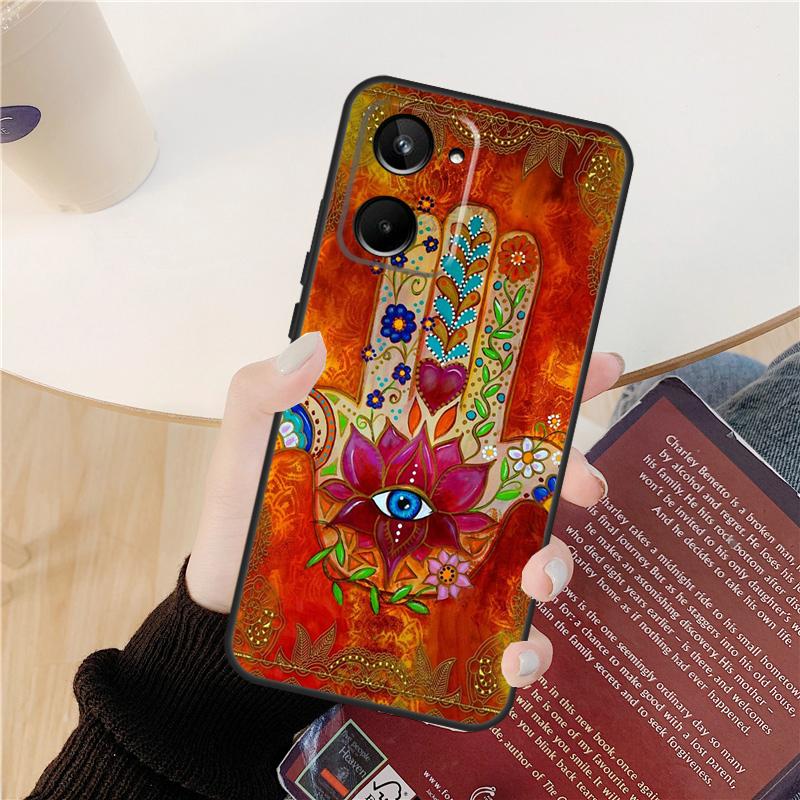 

Hamsa Hand Of Fatima Case For Realme 14 12 10 11 13 Pro Plus GT 6 6T 5 GT7 Pro C61 C55 C51 C21Y C25S C67 C75 C53 Realme 11 Pro Plus