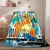 1PC Pokémon Cards Charizard Print Blanket Fluffy Plush Sofa Bed Blanket for Kids Adults Travel Camping Supplies Car Office Gifts