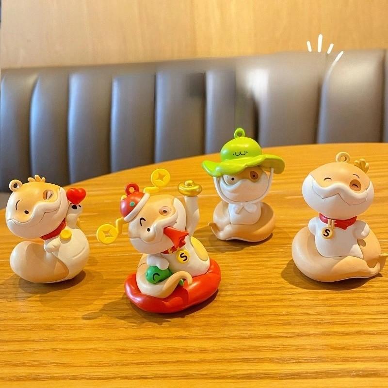 Snake Pvc Spot Model Toy Doll New Year Mascot Desktop Decoration Gift Collection