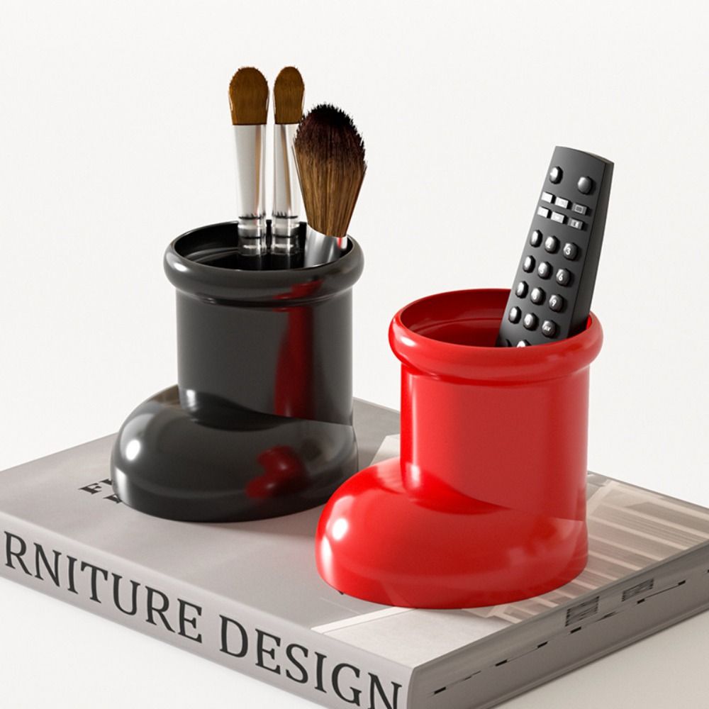Multifunctional Boot Pencil Holder Large Capacity Desktop Organizer Pen Brush Pot  Desk Ornament