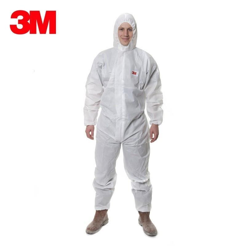 3M 4515 White Hooded Protective Coverall (10-Pack) XL