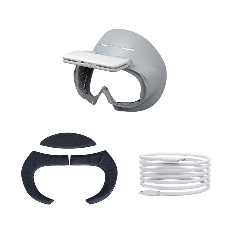 Lightproof Facial Cushion Interface Brackets for Pico 4 VR Headset Ice Cloth/PU Pads Frame Face Cushion Pads Accessory