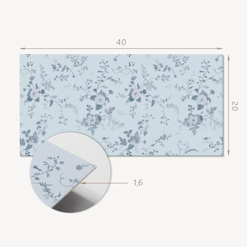 Winylowe Kafelki Ścienne Samoprzylepne Do Wnętrz Kwiatowy Wzór Na Tle 10X40X20 Cm