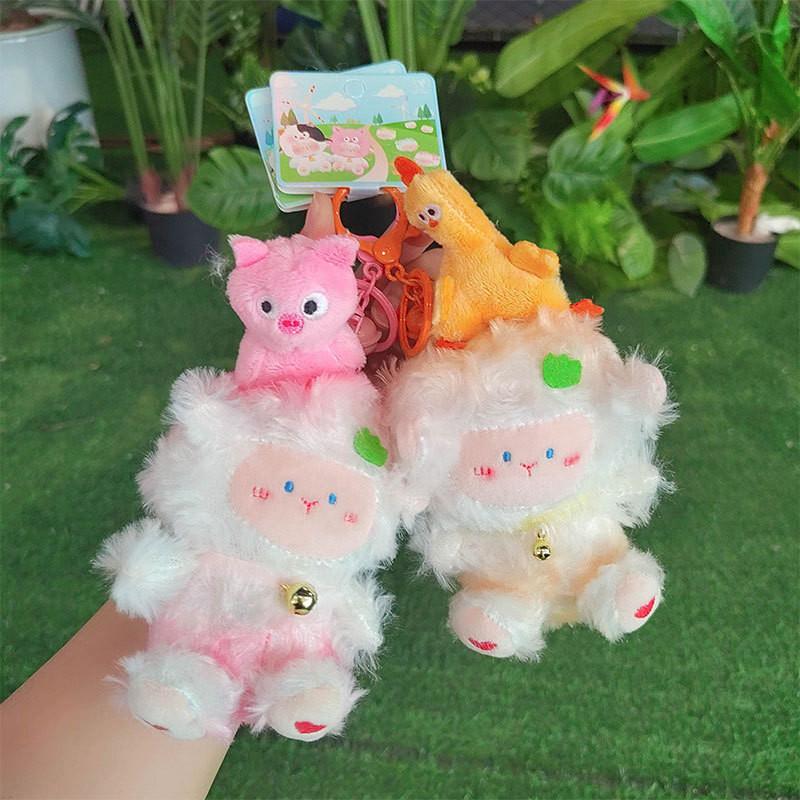 Adorable Plush Sheep Keychain Soft Cartoon Keyring Perfect For All Occasions