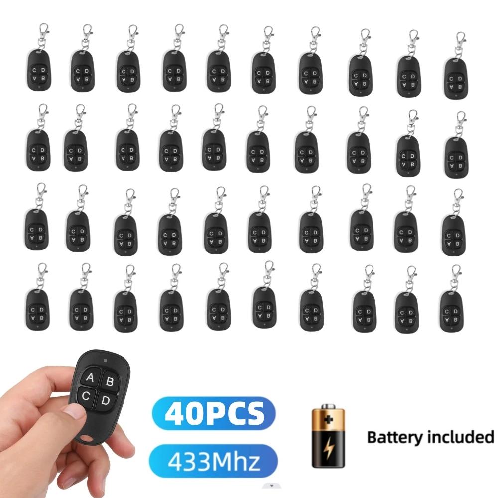 5-50pcs 433MHz Remote Control Universal Garage Remote 4 Buttons Duplicator Controller Replacement Wireless Car Keys for Garage