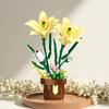 Flower Bouquet Lily Potted Plant Building Blocks Decor Bricks Set Toys For Children Kids Gift