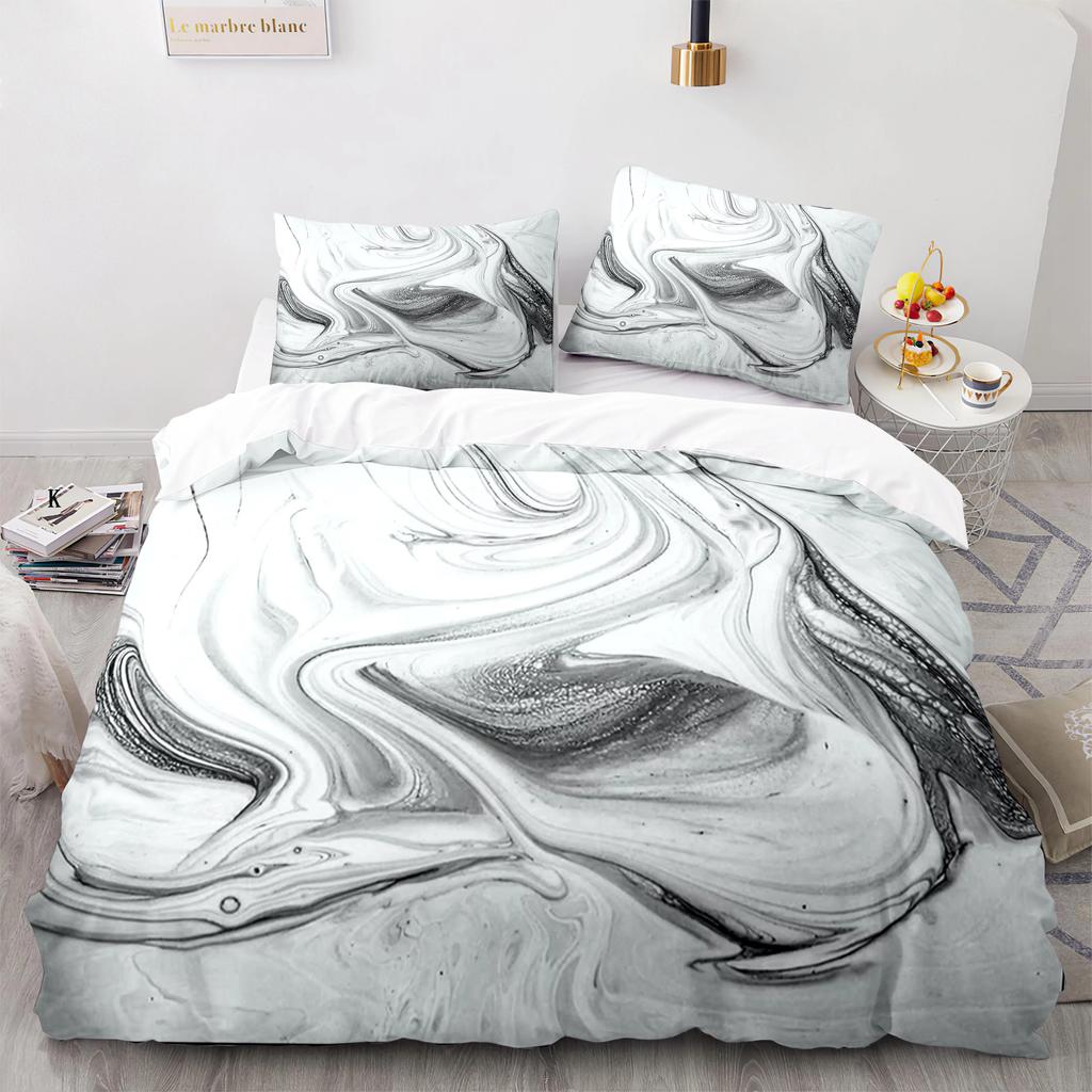 Marble King Queen Duvet Cover Green Gold Pattern Bedding Set For Teens Adults Red Love Heart Teal 2/3Pcs Polyester Quilt Cover