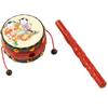 Tambourine Spin Rattle Drum Traditional Style Hand Rattle Bell Beginners Monkey Drum  Baby Kids