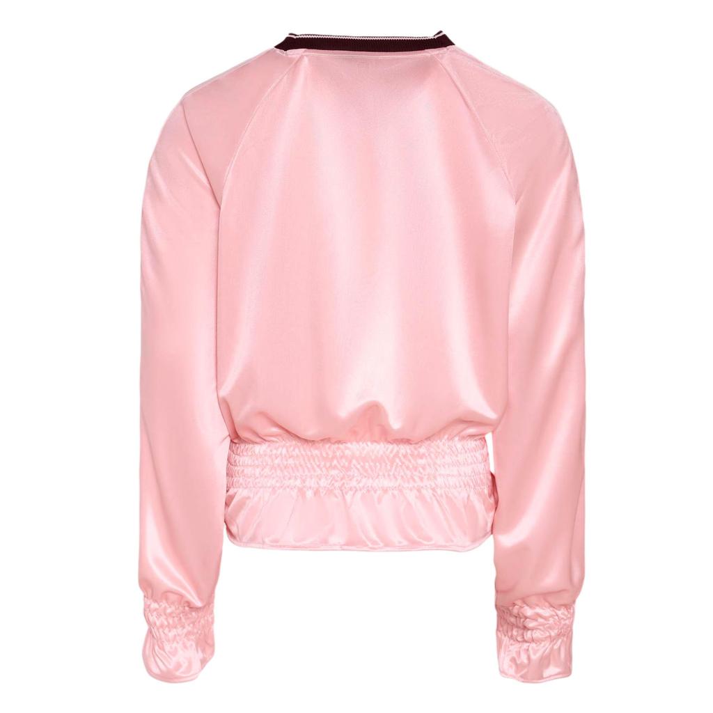 adidas Originals Smocked Jersey Top Casual Culture Pleated Knit Loose Pullover Long Sleeve T-Shirt Women Tops KS2880