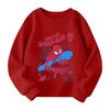 Boys and girls round neck plus velvet pullover printed top sweatshirt