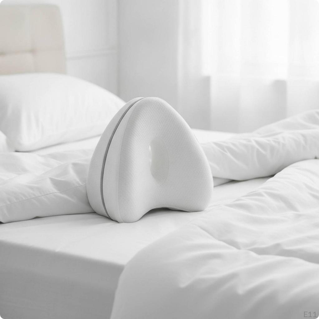 Memory Foam Leg Pillow Ergonomic HeartShaped Contoured for Side Sleepers Women, Sleeping,