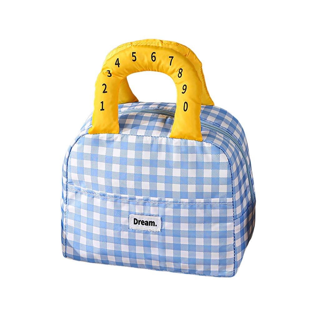 Cartoon Lunch Box Bag Thickened Aluminum Foil Material Thermal Insulation Bag Cool Storage Lunch Bag синий