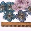 10 Pcs Pink Dark Blue Embroidered Lace Flower Patches Applique Cothing Patches Decorative Accessories