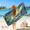 Seattle Seahawks Customized Name Text Beach Towel, Soft Absorbent Towel Beach Pool Travel Personal Gift