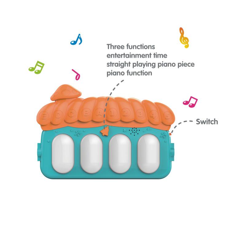 Infant Musical Play Mat & Piano Gym with Rattle Toys (0-18 Months)