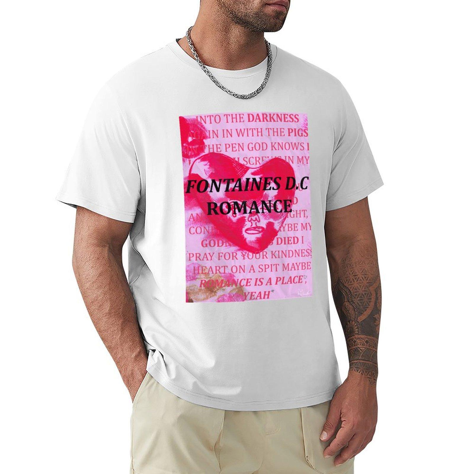 Fontaines DC Romance TShirt plus size tops summer clothes man t shirt shirts men S