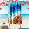 Ocean Waves with Starfish and Shells Beach Towel Quick-drying for Travel Outdoor Sports Jogging Beach and Swimming