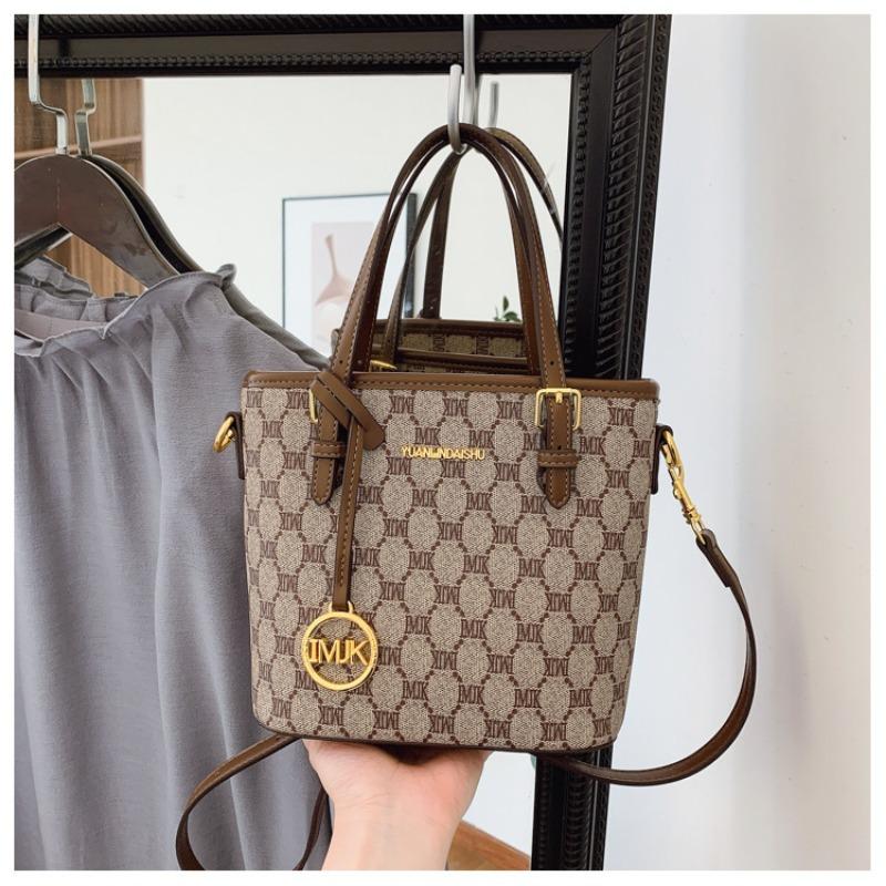 

Овощная корзина весна и лето новая мода с принтом универсальная сумка женская плечевая портативная сумка-ведро женская горячая распродажа 11cm*20cm*19cm