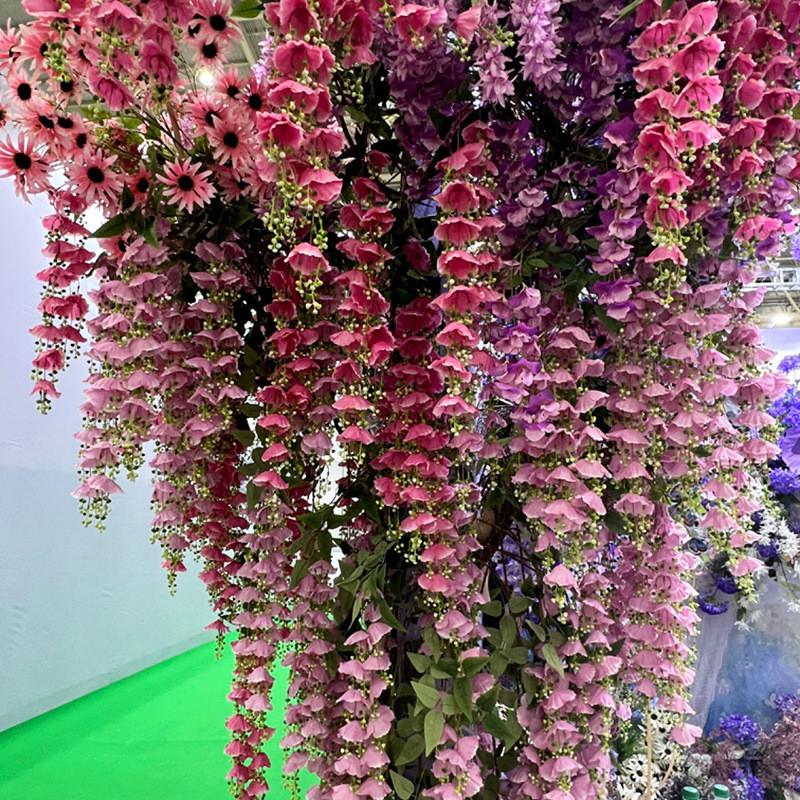 Monet Garden Artificial Wind Chime Flowers For Wedding Decor And Photography Scene Enhancement