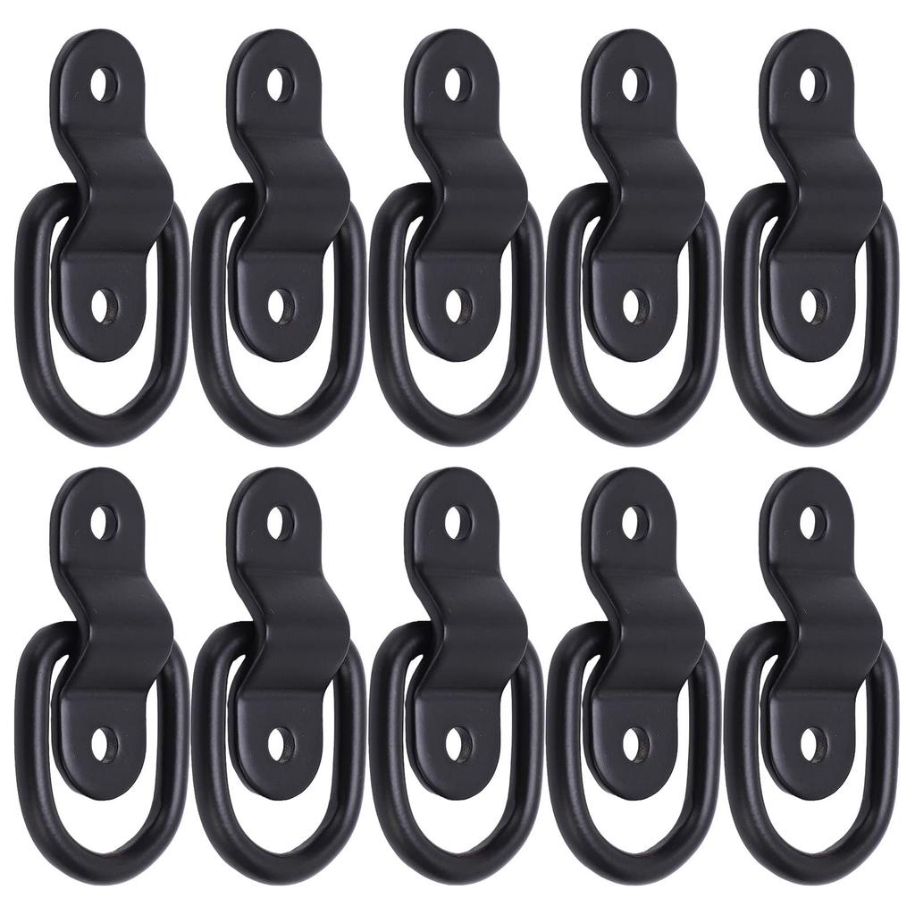 KIMISS Tie-Down Anchors, Set of 10, High Strength, Surface Mounted, D-Rings, For Securing Cargo,