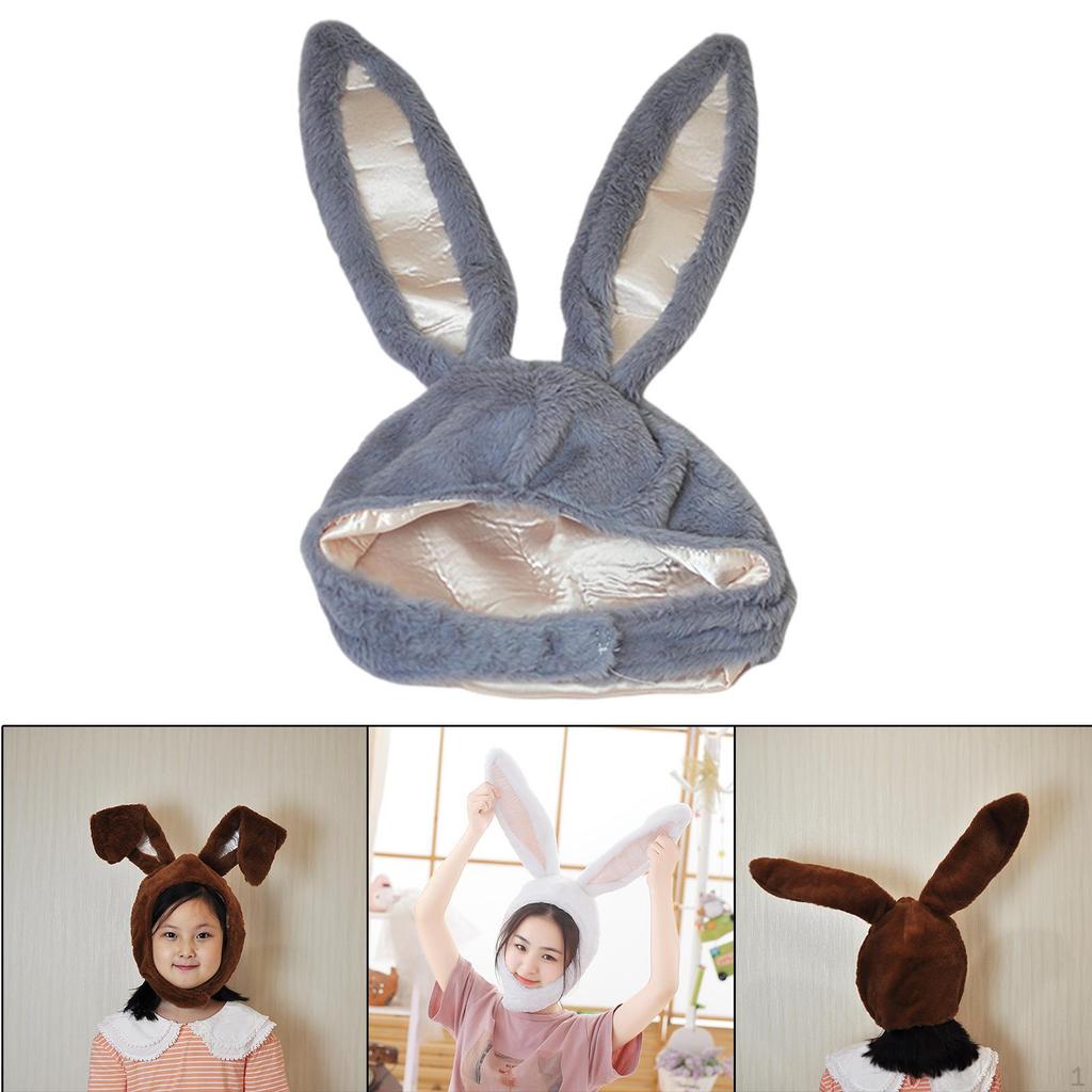 Bunny Ears Present Props Gift Headdress Head Warmer for Selfie Photography Cosplay Party Girls